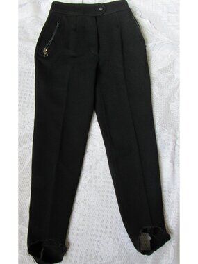 Leonardo Women Pants, waist 24in, Black, made in Italy